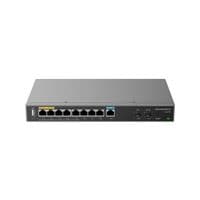 Grandstream GWN7003 Wired Router, 2x SFP, 9x GbE WAN/LAN, 1x PoE-In, 2x PoE-Out, 2.2Gbps NAT routing, 60K NAT sessions, VPN (530Mbps), DPI, SDN