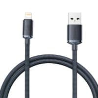 USB Cable Baseus Crystal Shine Lightning 2.4A (CAJY000001) Black 1.2m
