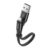 USB Cable Baseus Nimble Portable Lightning (CALMBJ-B01) Black 0.23m