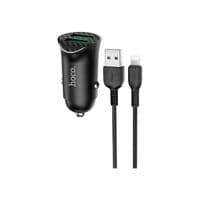 АЗУ 2USB Hoco Z39 QC3.0 Black + USB Cable Lightning