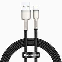 USB Cable Baseus Cafule Metal Lightning 2.4A (CALJK-A01) Black 1m
