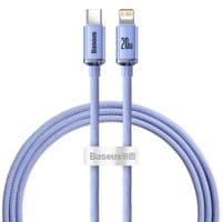 Кабель Baseus Crystal Shine Type-C на Lightning 20W (CAJY000205) Purple 1.2m
