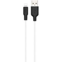 USB кабель Hoco X21 Silicone Lightning Black/White 2м