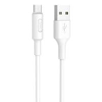 USB Cable Hoco X25 Soarer MicroUSB White 1m