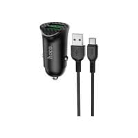 АЗУ 2USB Hoco Z39 QC3.0 Black + USB Cable Type-C