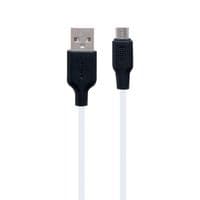 USB кабель Hoco X21 Silicone MicroUSB Black/White 1м