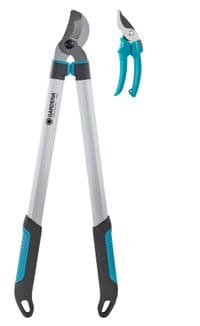 Комплект: сучкоріз для сухих гілок Gardena EasyCut 680 А з кувадлом, 40 мм (арт.12004-20) + секатор  Classic обвідний, 18 мм (арт.8754-20) (12003-30.000.00)