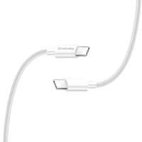 Кабель USB Type-C - USB Type-C 1 м ColorWay White, до 100 Вт, вбудований чіп E-Marker (CW-CBPDCC058-WT)