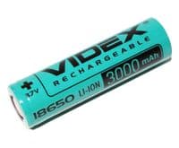 Акумулятор 18650, 3000 mAh, Videx, 1 шт, Li-ion, Bulk