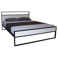 Двуспальная металлическая кровать Eagle NARVA  1400х2000 black/white