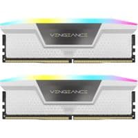Пам'ять DDR5, 6000MT/s 64GB 2x32GB DIMM, Unbuffered, 40-40-40-77, Std PMIC, XMP 3.0, VENGEANCE RGB DDR5 White Heatspreader, RGB LED, 1.35V EAN: 0840006670360