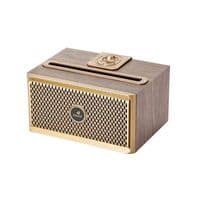 Колонка Kisonli G1 Bluetooth 5.0, 2х10W, 1500mAh, USB / TF / BT / FM / AUX, DC: 5V, Dark wood, BOX, Q24