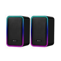 Колонки Kisonli X21BT, 2x10W, USB / RGB light / BT, DC: 5V / 1-2A, Black, BOX, Q15
