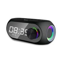 Колонка Kisonli LP-2S Bluetooth 5.0, 1х5W, 1200mAh, USB / TF / BT / FM / AUX / LCD / Clock, DC: 5V, Black, BOX, Q60