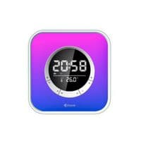 Колонка Kisonli Q6A Bluetooth 5.0, 1х5W, 3600mAh, USB / TF / FM / BT / LED / Clock / RGB Light, DC: 5V / 1A, BOX, Silver, Q30