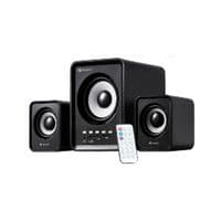 Колонки Kisonli U-2800BT, 5W+2x3W, USB / TF / BT / FM / AUX, с сабвуфером, DC: 5V, Black, BOX, Q30