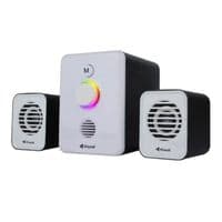 Колонки Kisonli U-3000BT, 5W+2x3W, USB/TF/BT/FM/AUX, із сабвуфером, DC: 5V, White, BOX, Q40