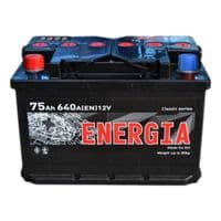 Аккумулятор автомобильный ENERGIA 75Ah (+/-) (640EN) (22389)