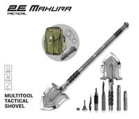УЦІНКА! Лопата-мультитул тактична 2E Mahura Steel Gray розбірна, 23в1, сумка в комплекті, 107 см макс., 1.5 кг