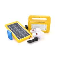 Переносний ліхтар RT908BT+Solar, 1+1 режим, Радіо+ Bluetooth колонка, вбудований акум, 3 лампочки 3W, USB вихід, Black / Orange
