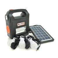 Переносний ліхтар RT910BT+Solar, 1+1 режим, Радіо+ Bluetooth колонка, вбудований акум, 3 лампочки 3W, USB вихід, Black / Orange