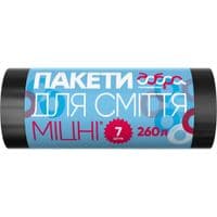 Пакеты для мусора Добрая Хозяйка Крепкие черные 260 л 7 шт. (4820086521765)