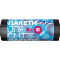 Пакеты для мусора Добрая Хозяйка черные 20 л 50 шт. (4820086521680)