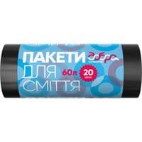Пакеты для мусора Добрая Хозяйка черные 60 л 20 шт. (4820086521710)