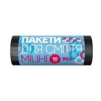 Пакеты для мусора Добрая Хозяйка крепкие черные 90 л 10 шт. (4820086521772)