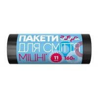 Пакеты для мусора Добрая Хозяйка крепкие черные 160 л 11 шт. (4820086521819)