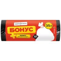 Мусорные пакеты Бонус Черные 35 л 30 шт. (4820048483988)