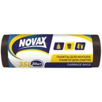 Мусорные пакеты Novax черные 35 л 30 шт. (4823058302560)