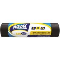 Мусорные пакеты Novax черные 60 л 15 шт. (4823058320342)