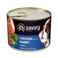 Консервы для собак Savory Dog All breeds Puppy с кроликом 200 г (4820232630570)