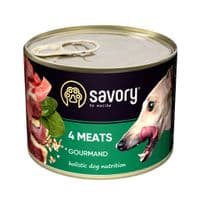 Консервы для собак Savory Dog Gourmand 4 вида мяса 200 г (4820232630389)