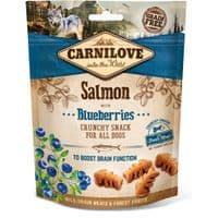 Лакомство для собак Carnilove Crunchy Snack с лососем, черникой и мясом 200 г (8595602528851)
