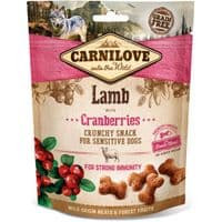 Лакомство для собак Carnilove Crunchy Snack с ягненком, клюквой и мясом 200 г (8595602527250)
