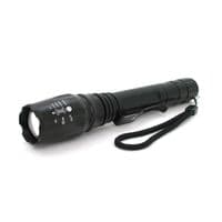 Фонарь ручной Watton WT-241, 1LED Cree Q5, 3W, 5 режимов, ZOOM, 2х18650 / 2800mah, Black, IP44, СЗУ+АЗУ, 222х34х25мм, BOX
