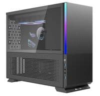 Корпус ALmordor Sparkle 170M Matx Black, без БП, Mini Tower, для Micro ATX/Mini ITX, 2xUSB 3.0, макс. CPU – 145 мм/VGA – 360 мм/PSU – 160 мм, алюминиевый, боковая панель из закаленного стекла (ALS170MMBK)