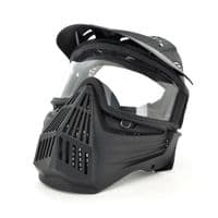 Защитная маска с козырьком для игры в пейнтбол, черный пластик