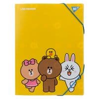 Папка на резинках Yes A4 Line Friends (492098)