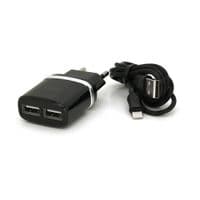 Набор HOCO C12 СЗУ 1xUSB+ кабель iPhone, 2.4A, Black, Blister-box