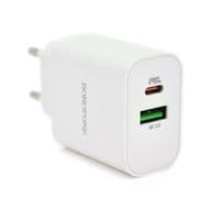 СЗУ BOROFONE BA55A PD20W Type-C+USB, 3A, White, Box