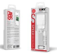 Набор 2 в 1 СЗУ With Iphone Cable 110-240V MY-A101, 1 x USB, 5V / 5W, Output: 5V / 1A, White, Blister- , Q25