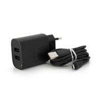 Комплект BOROFONE BN2 МЗП 2xUSB+ кабель Micro, 2.1A, 1м, Black, Коробка
