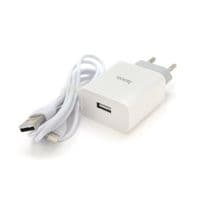 Набор HOCO C81A СЗУ 1xUSB+ кабель iPhone, 2.1A, White, Blister-box