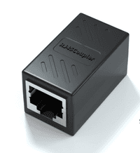 Соединитель RJ45 8P8C мама / мама RJ45 для соединения кабеля, экранированный, черный, Q50