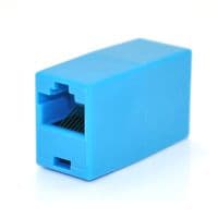 Соединитель RJ45 8P8C мама / мама RJ45 для соединения кабеля, голубой, Q100