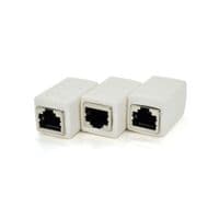 Соединитель RJ45 8P8C мама / мама RJ45 для соединения кабеля, экранированный, белый, Q50