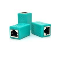 З'єднувач RJ45 8P8C мама/мама RJ45 для з'єднання кабелю, екранований, зелений, Q50